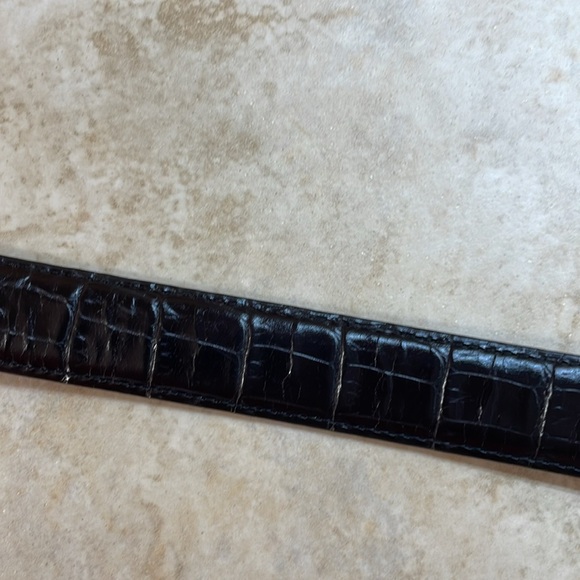 Brighton Women Animal Embossed Leather Belt Western Silver Buckle Black Size M/L - Picture 11 of 16